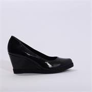 Marco Tozzi Patent Wedge - NAVY PATENT